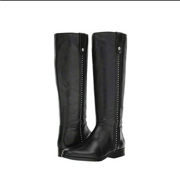 Patricia Nash Carlina Black Leather Knee-High Boots - Picture 1 of 13